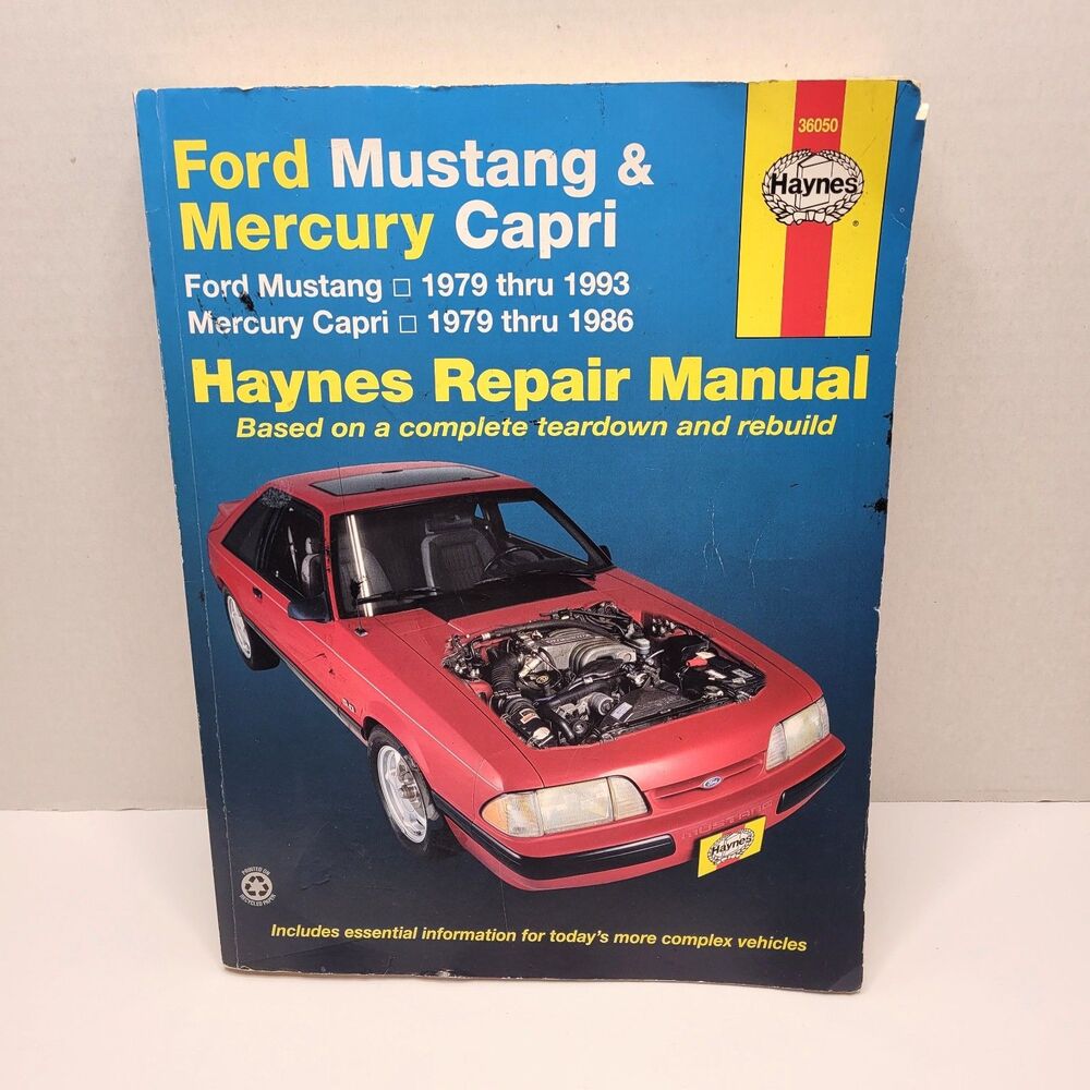 Haynes Repair Manual 36050 Ford Mustang Mercury Capri Fox Body 1979-1993